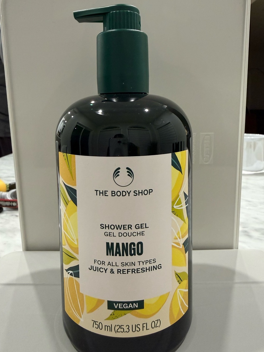 The Body Shop Mango Shower Gel 25.3 fl oz 750 ml Jumbo Size - New